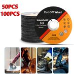 100X 4.5"115MM METAL CUTTING BLADE DISC STAINLESS STEEL ANGLE GRINDER THIN 1.2MM