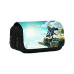 Zelda: Tears of the Kingdom Pencil Case StudentsStationery Bag Zip Make Up Pouch
