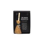 Crescent Moon Mini Magick Broomstick | Witchy Altar Decoration