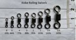 (+FREE GIFT) Koike rolling swivels (Sizes 8, 6, 4, 3, 2, 1, 1/0 and 2/0)