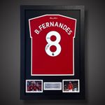 Bruno Fernandes Hand Signed And Framed Manchester United Shirt  £299