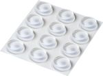 12x Clear Self Adhesive Silicone Bumper Pads  Door Buffer Feet for Glass Boards