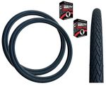 Baldys 700 x 35c BLACK Hybrid Trekking Bike TYREs TUBEs Slick Road Tread