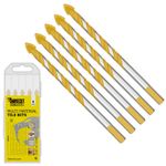 SabreCut 6mm Multi-Material Tile Drill Bits for Ceramic Porcelain Granite Marble