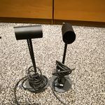 2x VR Room Tracking Devices/Base Stations w/ Stands & Wired Cables, Black