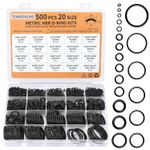 500 Pcs O Ring Kit 20 Size Nitrile Rubber O ring Assortment Set for Car Auto Veh
