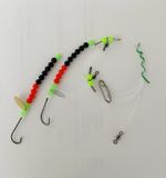 Sea Fishing Rigs 5 x 2 Hook Firetail Stinger Rigs New For 2025 In RED.