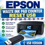 Epson Waste Ink Pad Counter Reset USB Software BX CX EP ET EW PX RX SX TX XP
