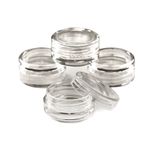 3ml Storage Pots clear lid + clear base nail art small beads glitter jar jgc