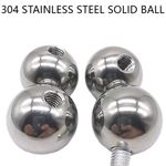 Stainless Steel Solid Ball Knob Polished M3~16 Thread Handle Diameter 5-60mm 304