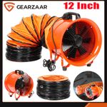 12" Portable Extractor Fan Blower 220V 5m Duct Hose Axial Ventilator Industrial