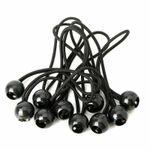 Bungee Ball Black Loop Elastic Cord Shock Cords Easy Fix Ties Tarp Tent Canopy