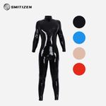 Smitizen Glossy Neck Entry Silicone Catsuit Without Zippers for Halloween Cos