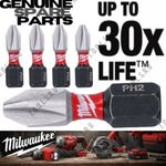 Milwaukee Ph2 25mm philips 5pcs impact driver Bits Shockwave Makita dewalt bosch