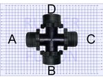 ☢ Gas Mask Respirator BLACK X-Piece Cross with Choose Your fittings