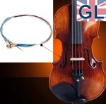 Violin Strings (x4) Full Set - Steel Core Replacement Size 3/4 & 4/4 (G-D-A-E)
