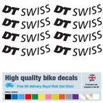 DT Swiss bike wheel decals plus free frame protectors (23 pack) - 18 colours