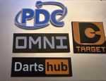 Darts Inspired Miniature Plaques / Badges / Target / PDC / Omni (Set Of 4)