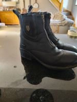 Just Togs - Black Leather Front Zip Unisex Paddock/Jodhpur Riding Boots UK 6