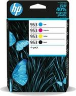 HP 953 Original Ink Cartridges, Black/Cyan/Magenta/Yellow, Multipack 6ZC69AE