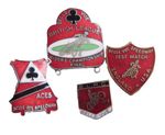 Belle Vue Aces Speedway Enamel Badges x4