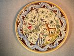 Conimbriga Portugal Large Hand Painted Pottery charger Plate with Deer 31 cm dia