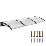 Outsunny Door Canopy Outdoor Awning Rain Shelter for Window Porch 303x96 Clear
