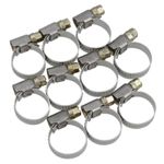 Jubilee Hose Pipe Clamps / Clips For Air Water Fuel Gas 12mm- 22mm 10 Pack AT855