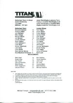 Rotherham Titans v London Wasps 14/02/04 Zurich Premiership