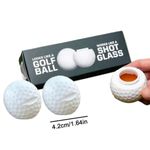 1/2/3Pcs Golf Ball Shaped Shot Glass for Golf Sports Lovers Novelty Shot Glasses