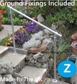 Disability Safety Rail Outdoor Handrail Steel Mobility Grab Rail Garden Access Z