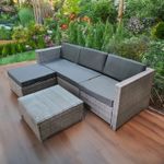 Rattan Garden Furniture Set Seater Wicker Patio Lounge Sofa Chair Table Cushion