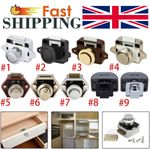 5-30X Push Button Catch Lock Drawer Cupboard Door Knob Latch Camper Van Caravan