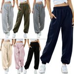 Womens Plain Joggers Sweatpants Fleece Tracksuit Jogging Bottoms Gym Sport Pants