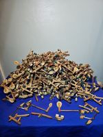 100+ Pcs Vintage Wooden Piano Parts Hammer Assembly For Crafts Felt Etc