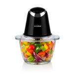 Electric Mini Chopper with 1L Glass Bowl 500W Two Speed Control Removable Blades