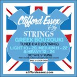 CLIFFORD ESSEX GREEK BOUZOUKI STRINGS. OCTAVE STRUNG (6 STRINGS)