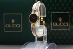 [Exc+5 w/Box] Vintage GUCCI 2700.2.L Black Dial Gold Bangle Quartz Woman's Watch