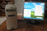Vintage TINY PC Computer Tower (Duron 800MHZ, Riva TNT M64,128MB Ram, 250GB HDD)