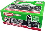 90 x Hero Scented Heavy Duty Bin Bags 100L Strong Refuse Sacks Extra Large Black