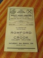 FA AMATEUR CUP SEMI FINAL Replay Crook V Romford 1949 26/3/1949 @ West Ham (36)