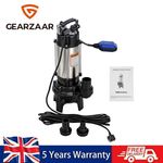 Heavy Duty Submersible Dirty Water Pump Grinder Sewage Flood Sewage Sump UK