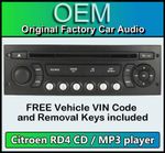 Citroen C4 Picasso car stereo MP3 CD player Citroen RD4 radio + FREE Vin Code