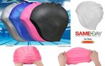 Silicone Swimming Cap With Ear Pockets Long Hair Large For Men Women Hat