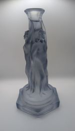 Walther & Sohne Three Graces Art Deco Frosted Blue Glass Centerpiece