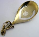 GEORGE & THE DRAGON STERLING SILVER GILT BAPTISM SPOON 1897 ANTIQUE CHRISTENING