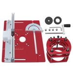 Woodworking Router Lift Kit - Aluminum Router Table Insert Plate W/ Miter Gauge 