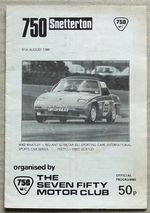 SNETTERTON 31 Aug 1986 750 MOTOR CLUB RACE MEETING Official Programme
