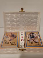 The Big Five Series Safari Playing Cards Set in Pearlescent Acrylic Case & Dice
