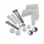 Universal Bathroom Angled Toilet Pan Floor Fixing Kit Chrome | Easy Installation